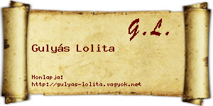 Gulyás Lolita névjegykártya