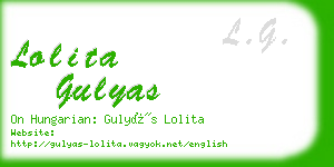 lolita gulyas business card